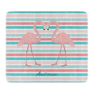 Tabla De Cortar Flamencos en el amor personalizado