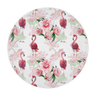 Tabla De Cortar Flamingo rosa: Elegancia de patrón sin foco
