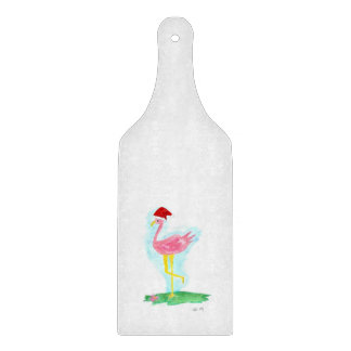 Tabla De Cortar Flamingo Rosado En La Almohadilla De Cubierta De S