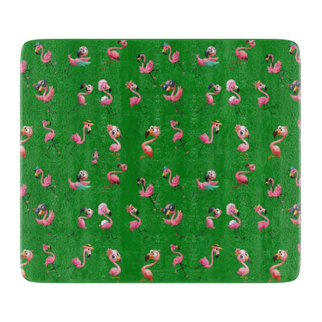 Tabla De Cortar Flamingos (Anverso)