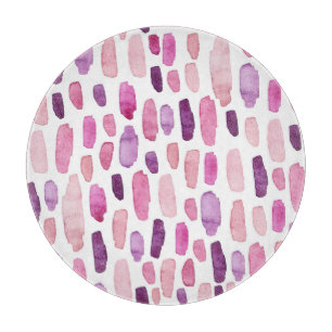 Tabla De Cortar Flechas de color de agua: rosa, púrpura.