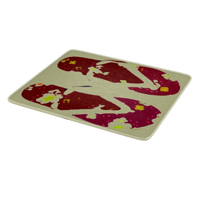 Tabla De Cortar Flip Flops de verano (rojo) (Borde)