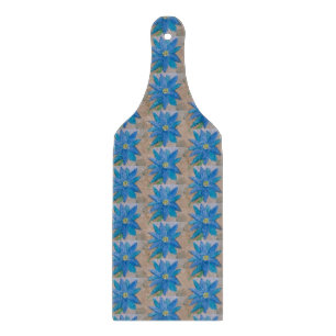 Tabla De Cortar Flor azul