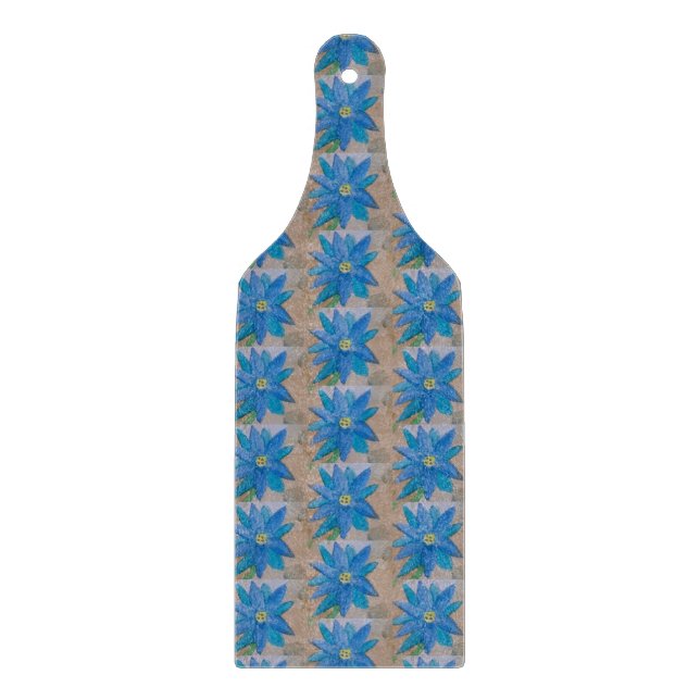 Tabla De Cortar Flor azul (Anverso)