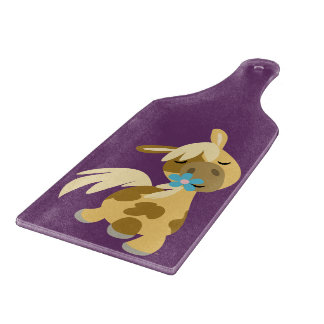 Tabla De Cortar Flor azul y tablero Personalizado de remo