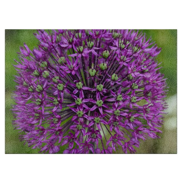 Tabla De Cortar Flor de alio morado (Anverso)