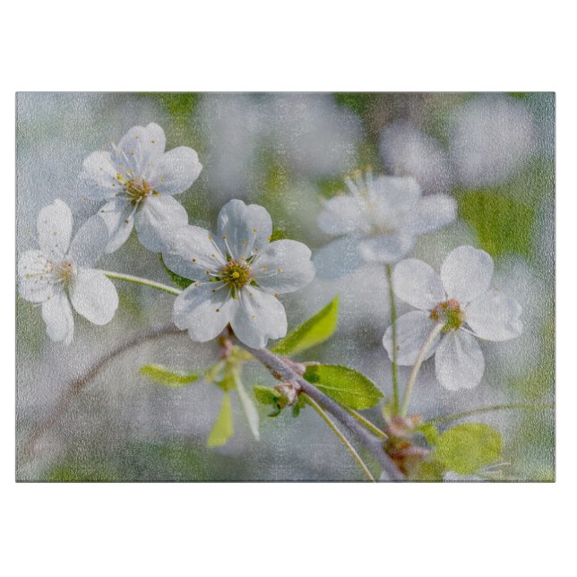 Tabla De Cortar Flor de cerezo blanco (Anverso)