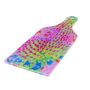 Tabla De Cortar Flor de cono de arco iris multicolor