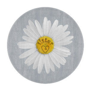 Tabla De Cortar Flor De Daisy Para El Fondo De La Hermana Personal