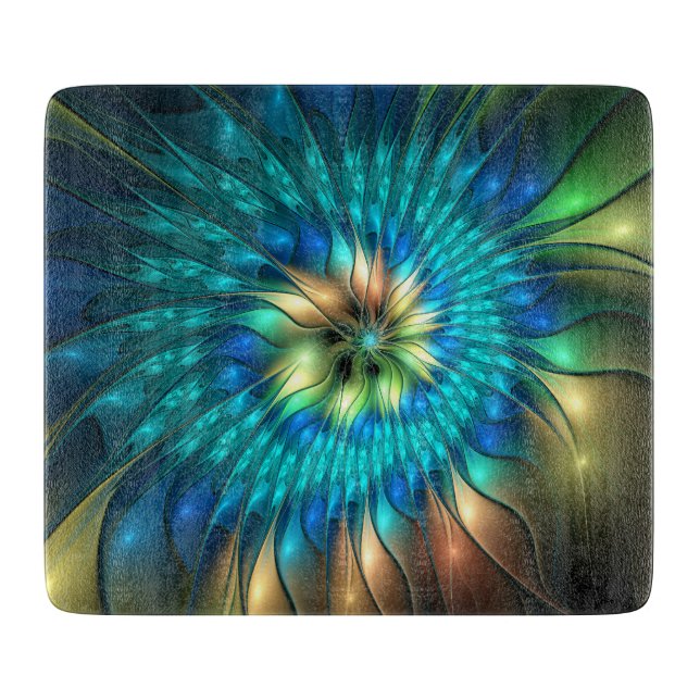 Tabla De Cortar Flor de fantasía luminosa, fragancia abstracta col (Anverso)