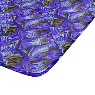 Tabla De Cortar Flor de iris púrpura / inclinada / cubierta /