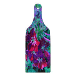 Tabla De Cortar Flor de jardín rosada, púrpura y rosada