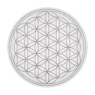 Tabla De Cortar Flor de la rejilla cristalina de la vida (V-Humo)