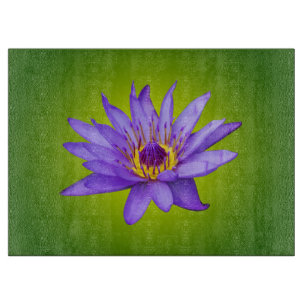 Tabla De Cortar Flor de Nenúfar Estanque Acuático Púrpura Flor de 