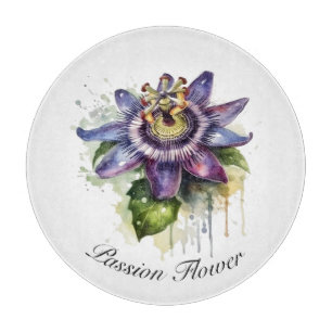 Tabla De Cortar Flor de pasión púrpura apasionada