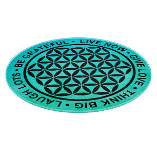 Tabla De Cortar Flor De Símbolo De La Vida - Reglas De La Vida 1