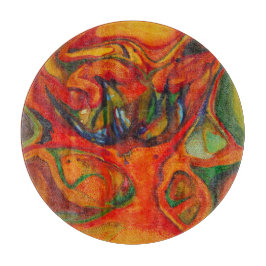 Tabla De Cortar Flor de tinta