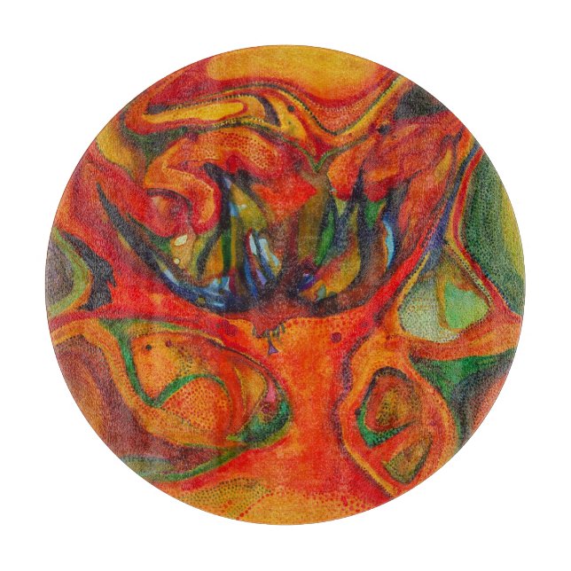 Tabla De Cortar Flor de tinta (Anverso)