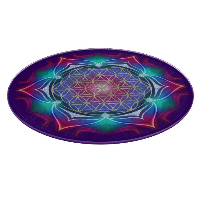 Tabla De Cortar Flor de vida / Blume des Lebens - Mandala IV (Borde)