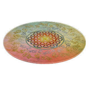 Tabla De Cortar Flor de vida / Blume des Lebens - Ornament IV BG