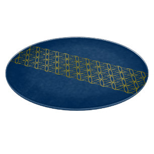 Tabla De Cortar Flor de vida / Blume des Lebes - Borde de oro