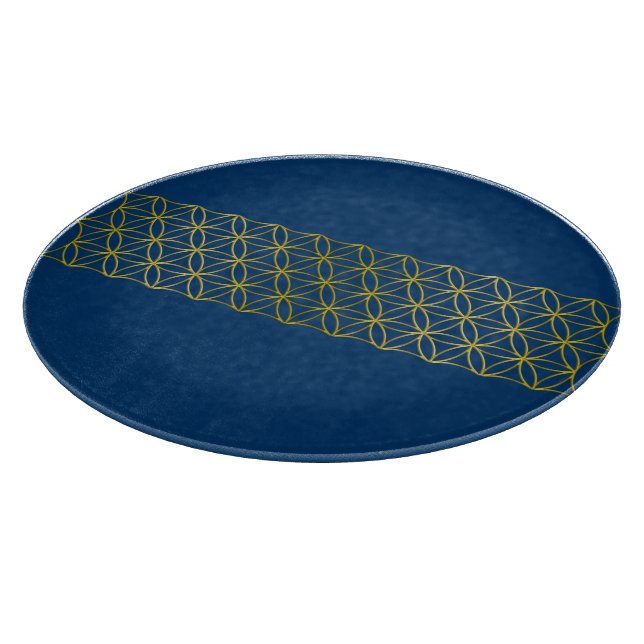 Tabla De Cortar Flor de vida / Blume des Lebes - Borde de oro (Borde)