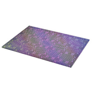 Tabla De Cortar Flor de vida - estampado de grunge 3