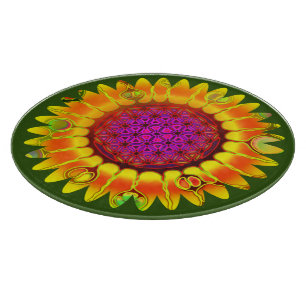 Tabla De Cortar Flor De Vida - Flor Geométrica 4