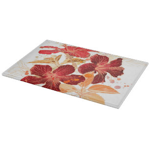 Tabla De Cortar Flor del hibisco - pintura 2 de la acuarela