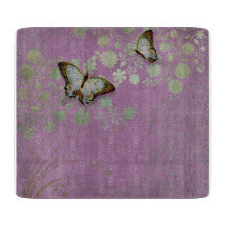 Tabla De Cortar Flor floral moderno de la flor de la mariposa w