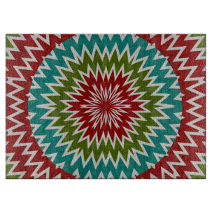 Tabla De Cortar Flor mandalaica hipnótica