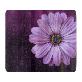 Tabla De Cortar Flor morada en flor