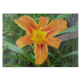 Tabla De Cortar Flor naranja