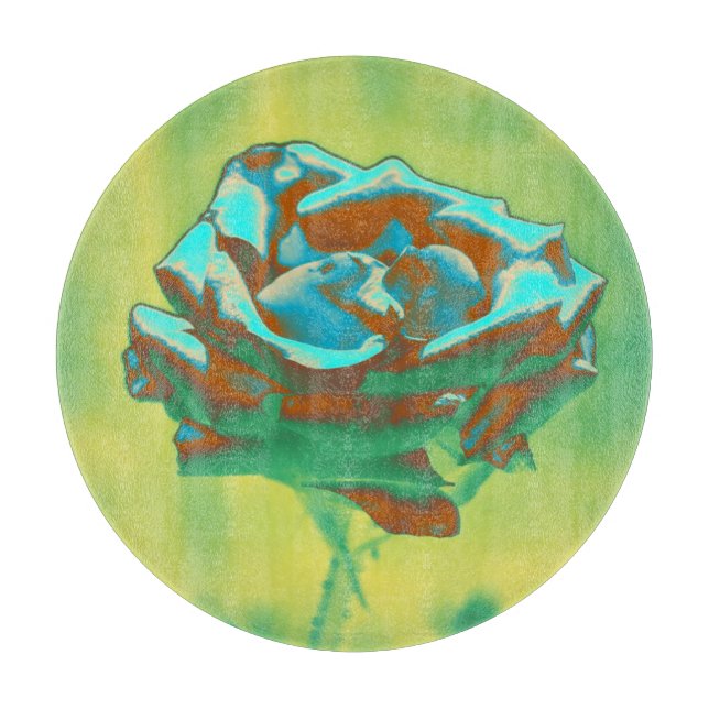 Tabla De Cortar Flor Rosa (Anverso)