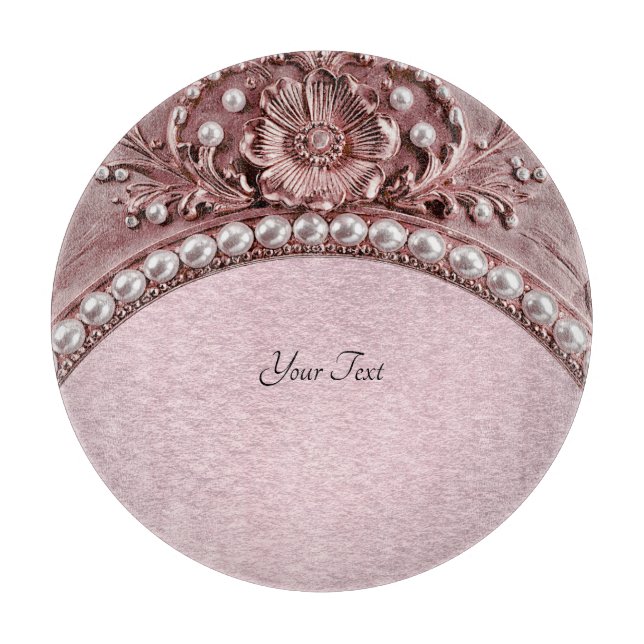 Tabla de cortar flor rosa (Anverso)