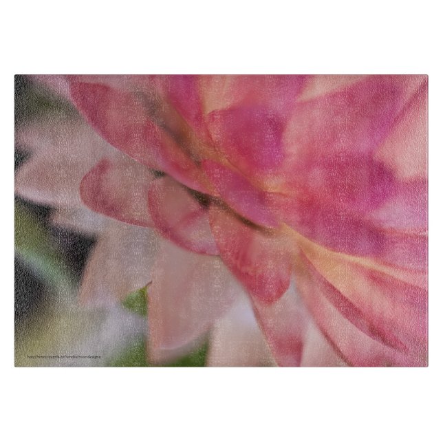 Tabla De Cortar Flor rosa brillante (Anverso)