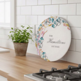 Tabla De Cortar Flor silvestre de color colorido establecido