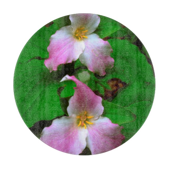 Tabla De Cortar Flor silvestre de Trillium (Anverso)