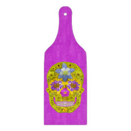 Tabla De Cortar Flor Skull 3