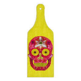 Tabla De Cortar Flor Skull 6