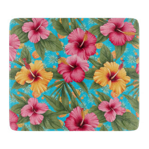 Tabla De Cortar Flor tropical de piña