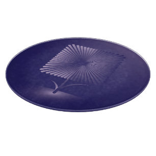 Tabla De Cortar Flor violeta cuadrada