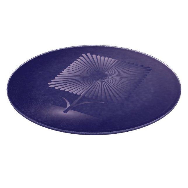 Tabla De Cortar Flor violeta cuadrada (Borde)