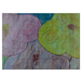 Tabla de cortar floral abstracta de verano