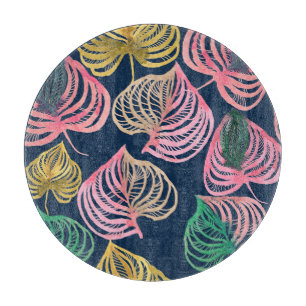 Tabla De Cortar Floral acuática de alto nivel: textura detallada