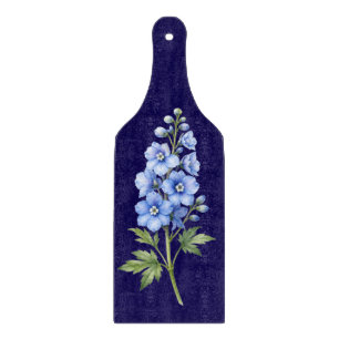 Tabla de cortar floral azul