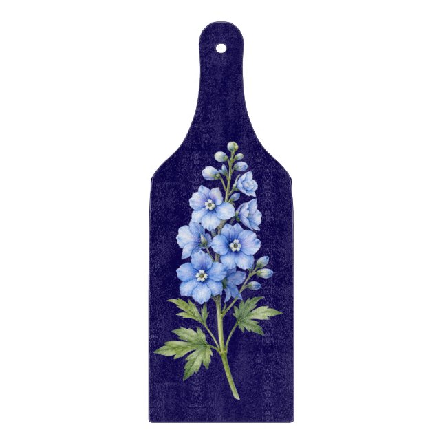 Tabla de cortar floral azul (Anverso)
