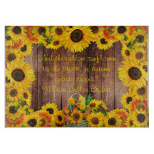 Floral Campestre Girasol Amarillo Rústico Madera G