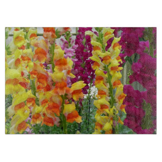 Tabla De Cortar Floral colorida de Snapdragons