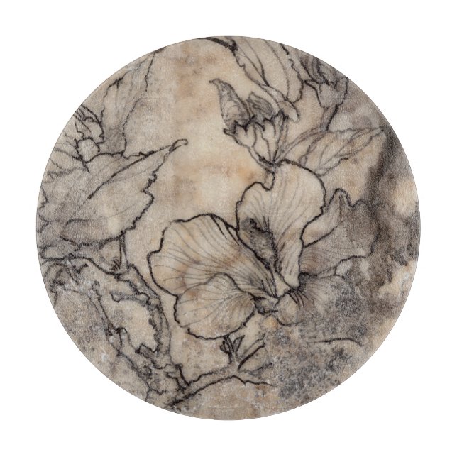 Tabla De Cortar Floral de tatuaje I (Anverso)